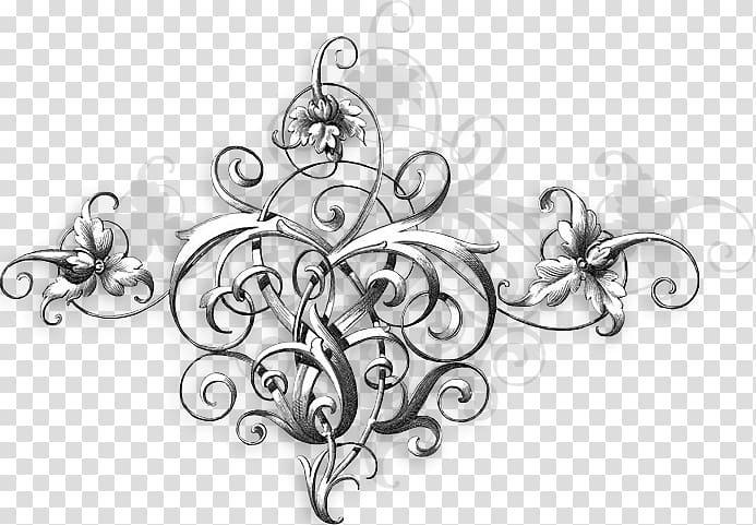 Black and white Motif, Fond blanc transparent background PNG clipart