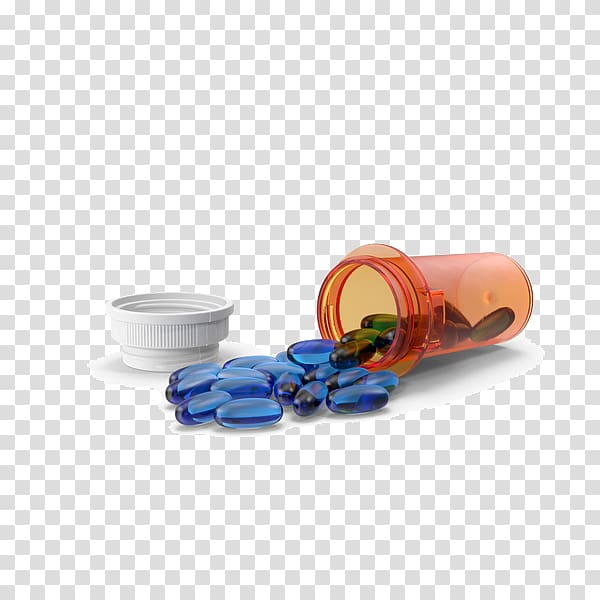 blue medication pill in orange plastic container illustration, Pharmaceutical drug Tablet Bottle, Down pills bottle transparent background PNG clipart