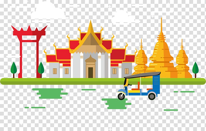 blue auto-rickshaw , Thailand Palace transparent background PNG clipart
