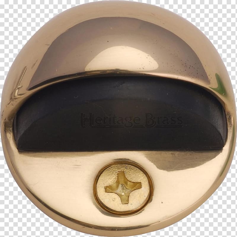 Door Stops Brass Door handle Door furniture, Brass transparent background PNG clipart
