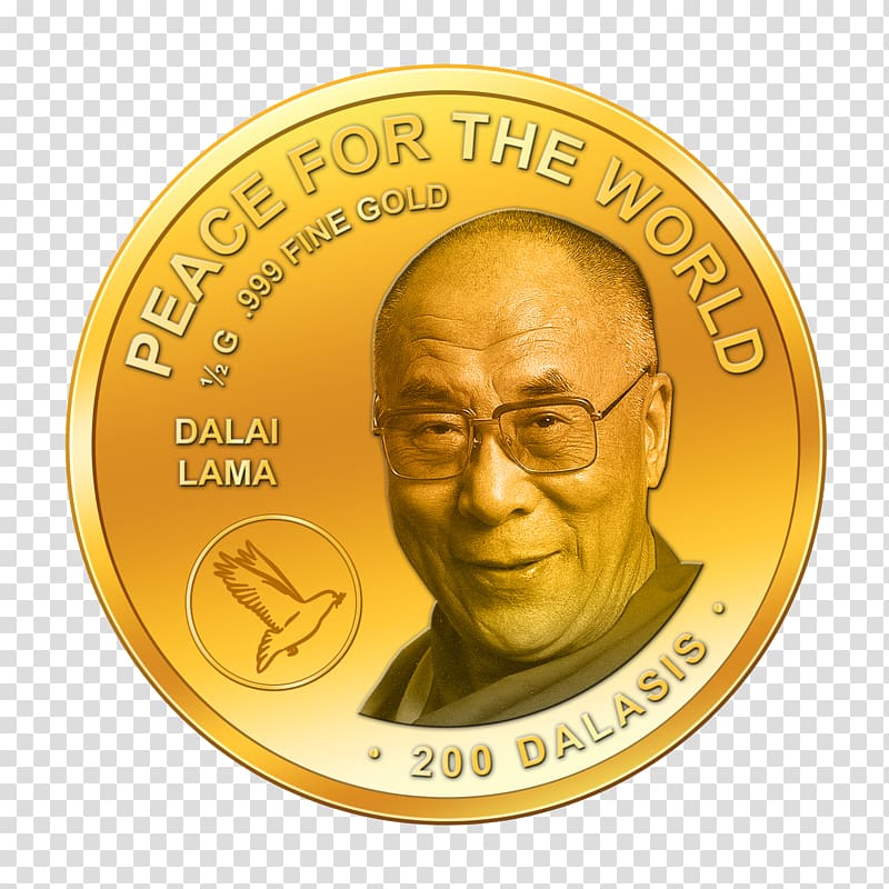 Coin Gold Dalai Lama, Coin transparent background PNG clipart