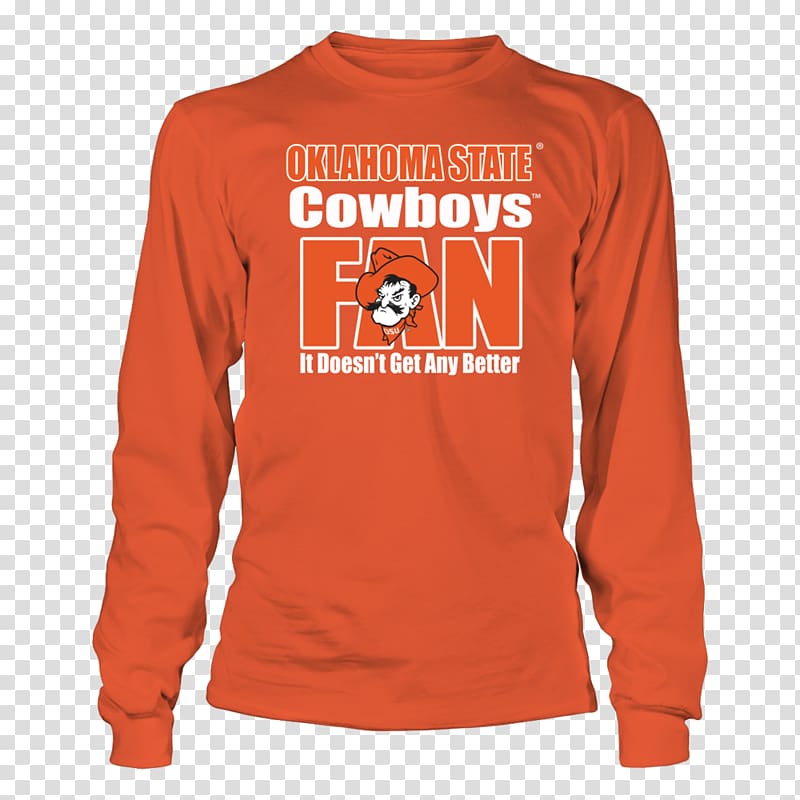 Long-sleeved T-shirt Clothing, osu cowboys fans transparent background PNG clipart