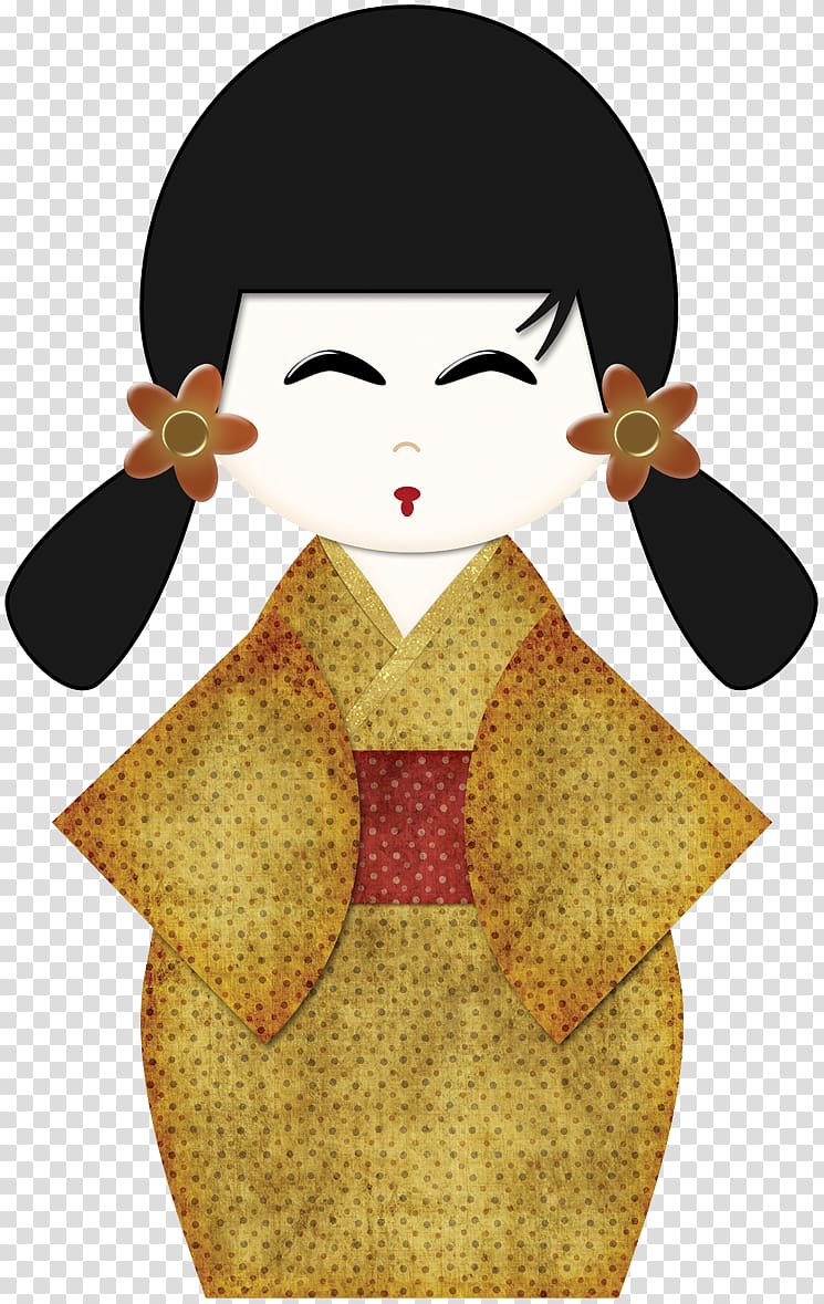 Kokeshi Japanese people , china doll transparent background PNG clipart