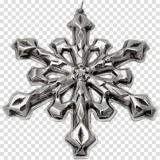 Christmas ornament Snowflake Silver, Snowflake transparent background PNG clipart