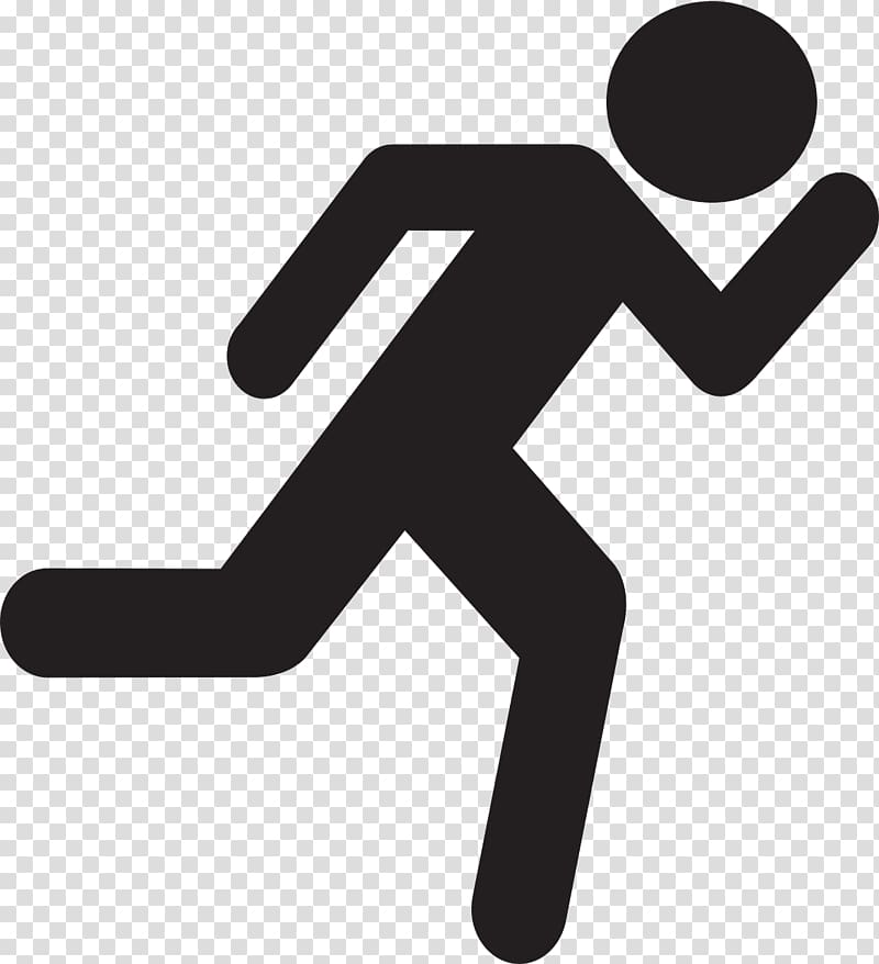 Stick Figure Running Clipart Illustration