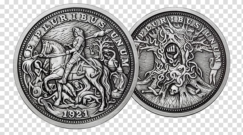Coin Silver Knight, Death and the Devil Hobo nickel, Coin transparent background PNG clipart