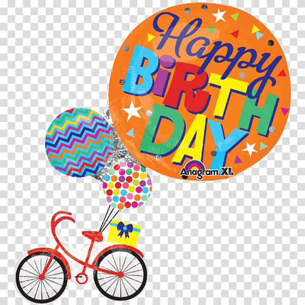 Birthday cake Balloon Happy Birthday to You Bicycle, Birthday transparent background PNG clipart