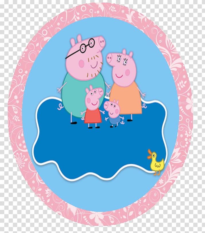 Birthday Party Paper Convite Easter egg, PEPPA PIG transparent background PNG clipart