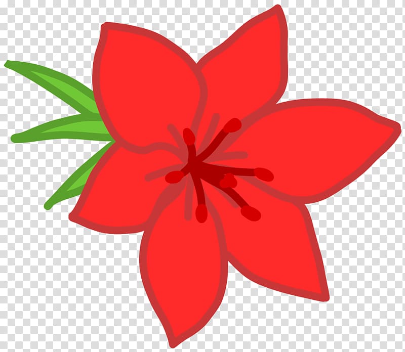 Flower Jungle , Red transparent background PNG clipart