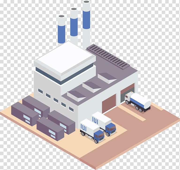 Building Factory Isometric projection , building transparent background PNG clipart