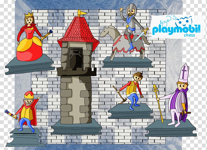 LEGO Place of worship Cartoon Playmobil, Playing Chess transparent background PNG clipart