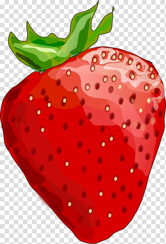 Smoothie Shortcake Strawberry Fruit , Cartoon Drawing Big strawberry transparent background PNG clipart
