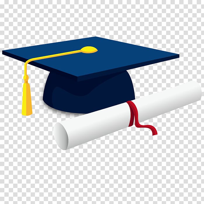 Graduation Hat And Bachelor Certificates Cartoon Vector Icon
