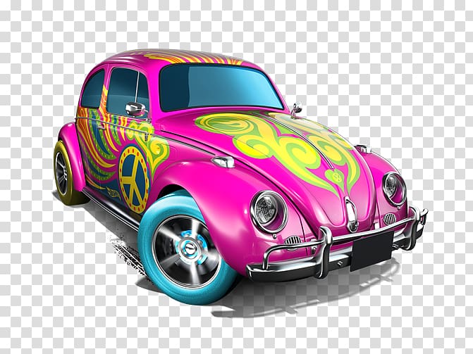 Volkswagen Beetle Car Hot Wheels Die-cast toy, car transparent background PNG clipart