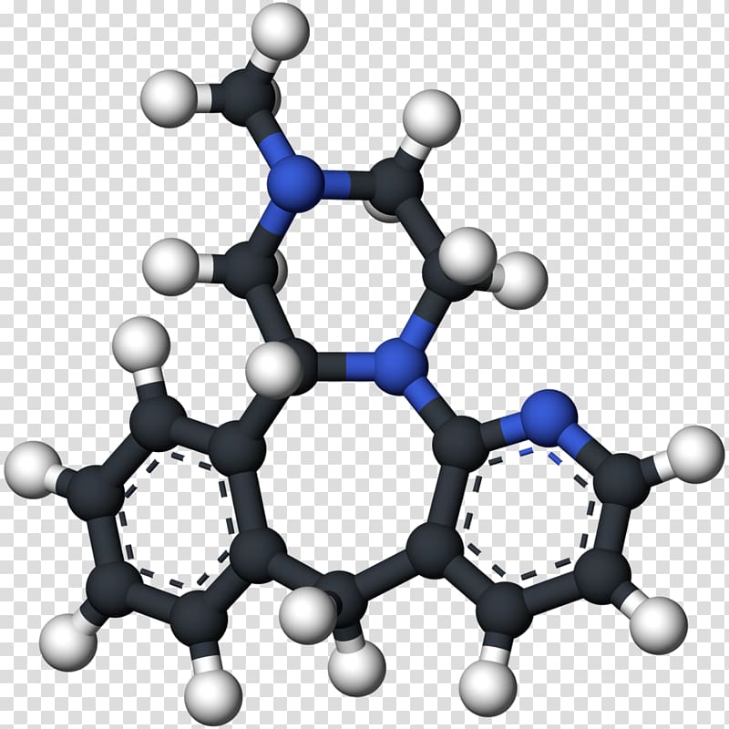 Clozapine Atypical antipsychotic Molecule Ball-and-stick model, others transparent background PNG clipart