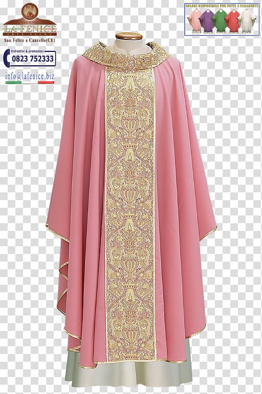 Chasuble Pink Vestment Stole Dalmatic, damasco transparent background PNG clipart