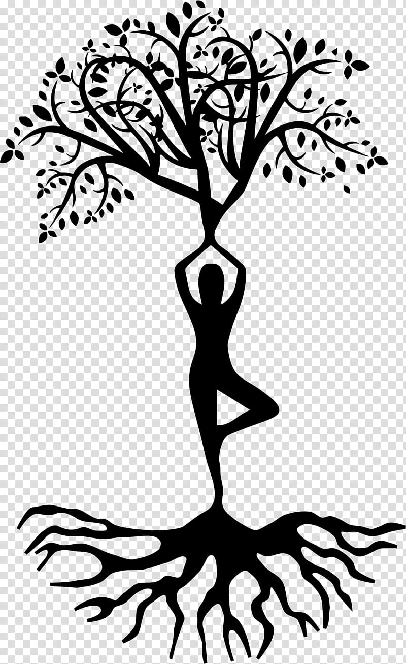 silhouette of person and tree , Vriksasana Yoga Tree Yoga Tree, Yoga transparent background PNG clipart