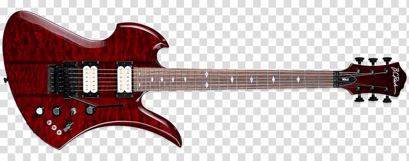 B.C. Rich Mockingbird Electric guitar Humbucker, guitar transparent background PNG clipart