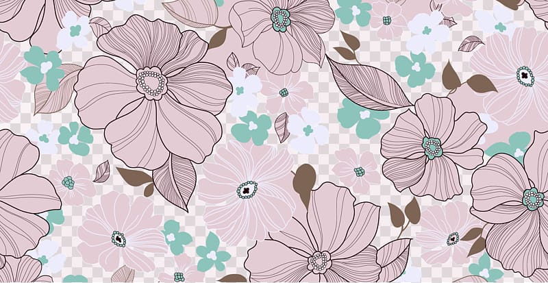 Floral design Flower Desktop metaphor Pattern, Purple flowers background transparent background PNG clipart