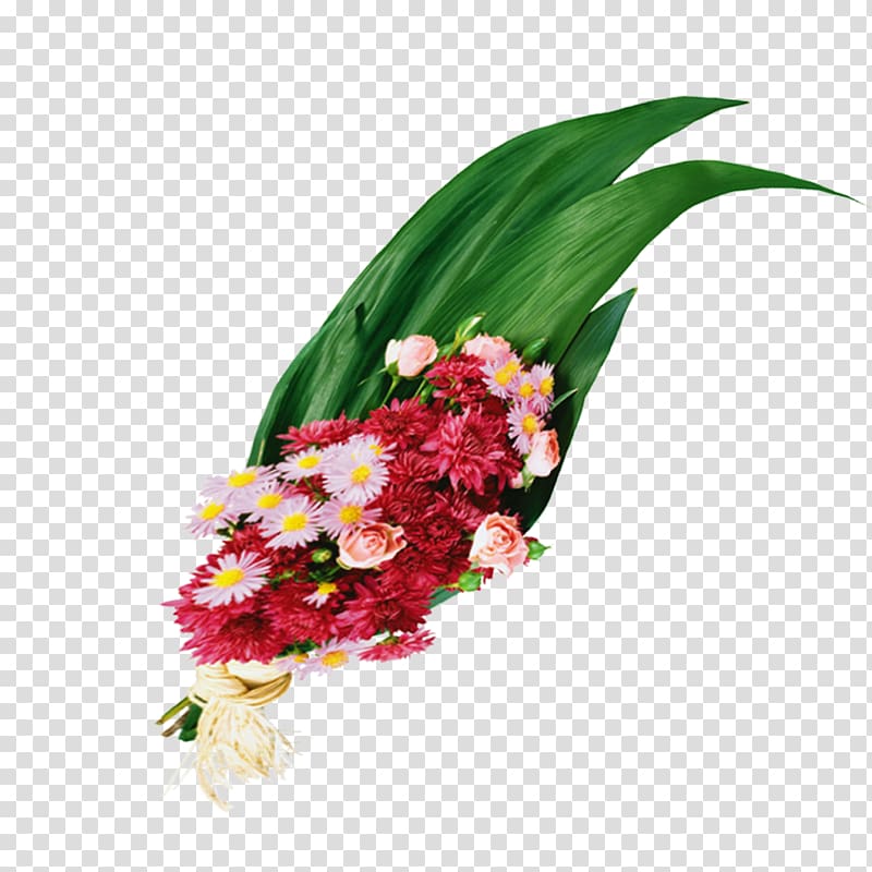 Floral design Flower bouquet Cut flowers Chrysanthemum Nosegay, Chrysanthemum flowers beam to pull material Free transparent background PNG clipart