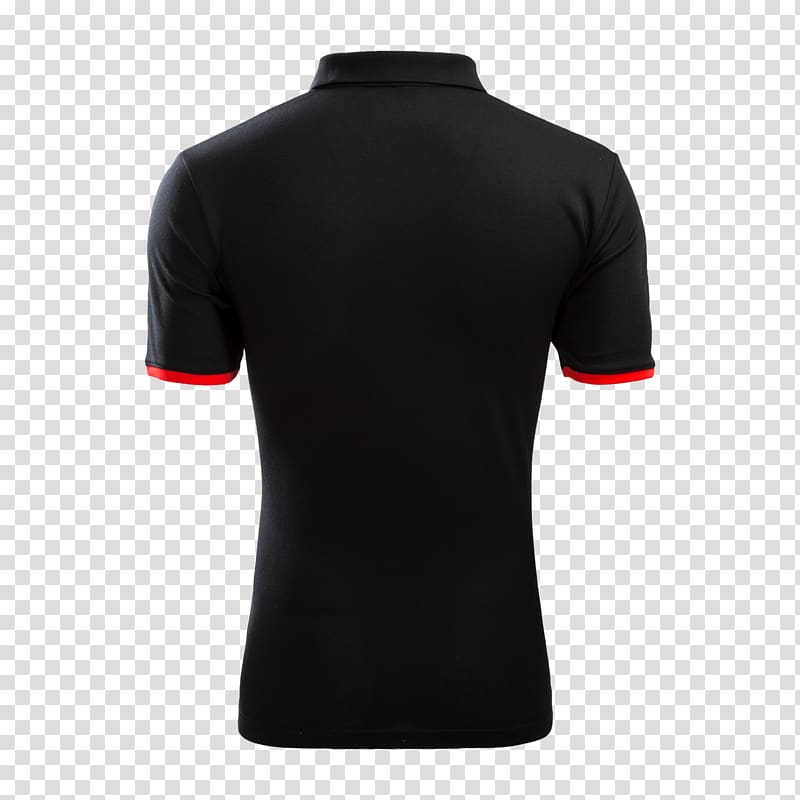 T-shirt Polo shirt Embroidery Sport, black polo transparent background PNG clipart