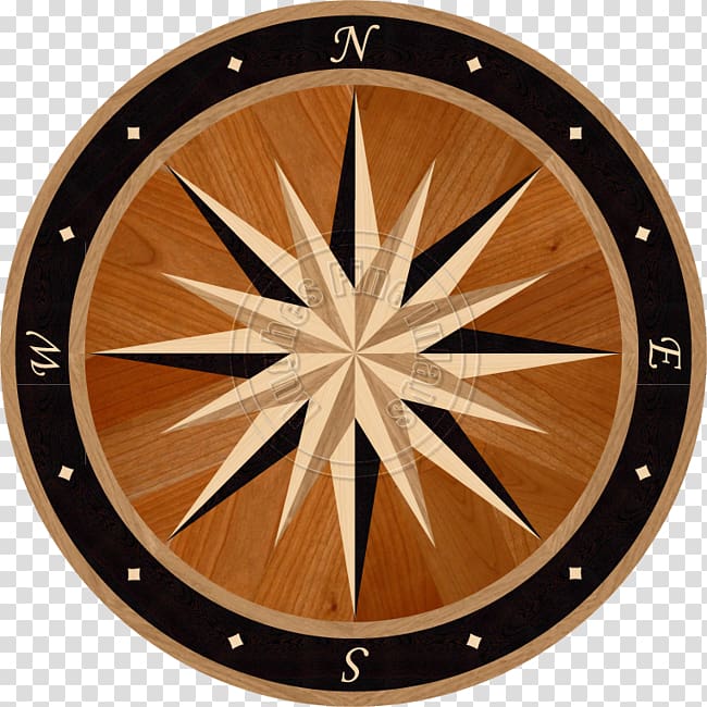 Wood Compass rose Wind rose, round compass transparent background PNG clipart