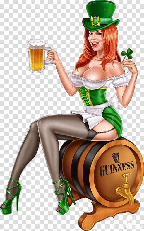 Saint Patrick\'s Day Happy St. Patrick\'s Day Pin-up girl Irish people 17 March, Leprechaun transparent background PNG clipart