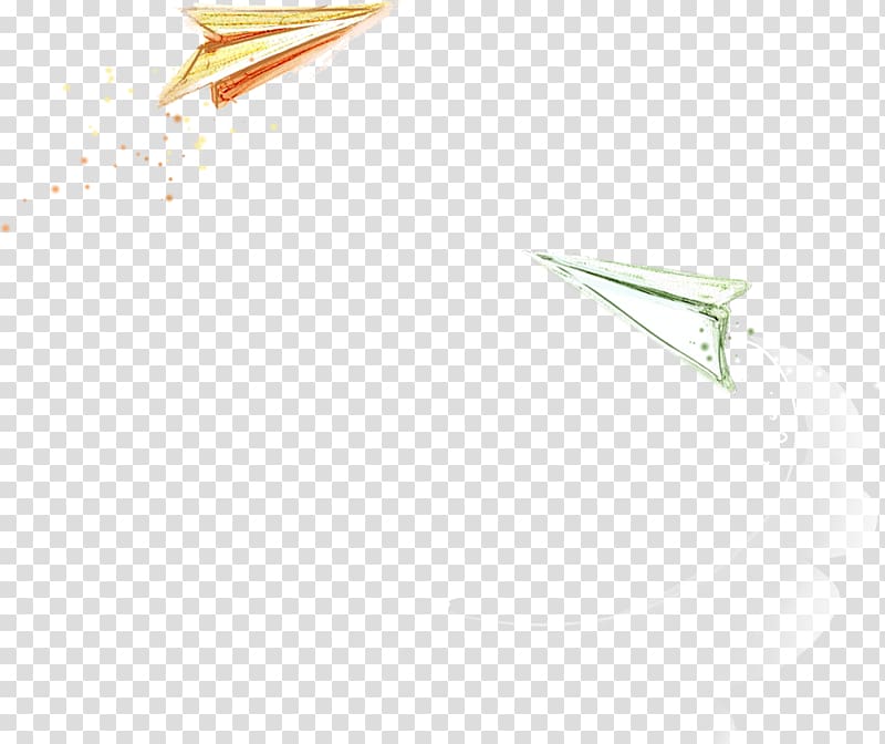 Triangle Yellow Pattern, Cartoon painted paper airplane transparent background PNG clipart