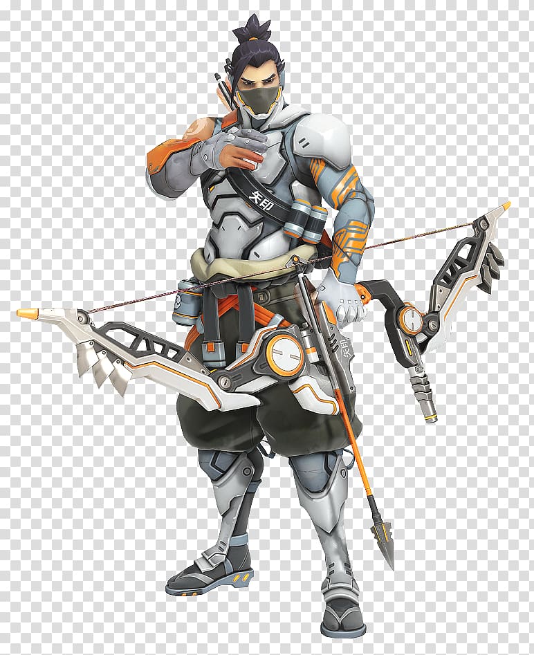 man holding arrow illustration, Overwatch Hanzo Bow and arrow Quiver Cyborg, overwatch transparent background PNG clipart