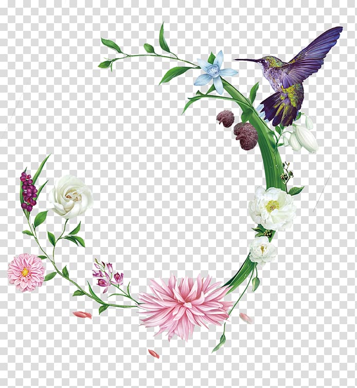 Floral design Wreath Flower, Color wreath free transparent background PNG clipart
