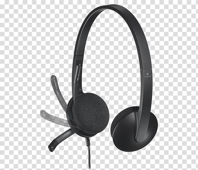 Logitech H340 Headset Microphone USB, microphone transparent background PNG clipart