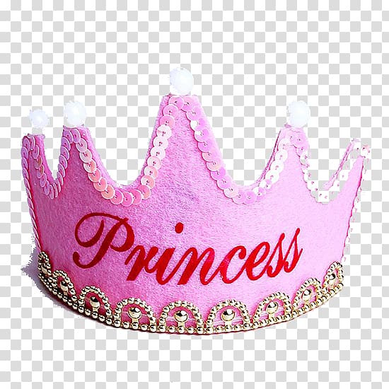 pink Princess crown illustration, Pink Birthday Crown transparent background PNG clipart