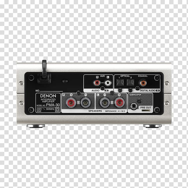 Audio power amplifier DENON PMA-1600NE HiFi Amplifier Amplificador High fidelity, headphones transparent background PNG clipart