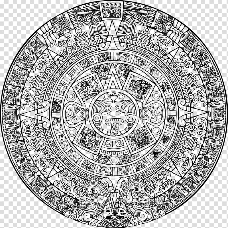 Aztec calendar stone Maya civilization Aztec Empire Mesoamerica, symbol transparent background PNG clipart