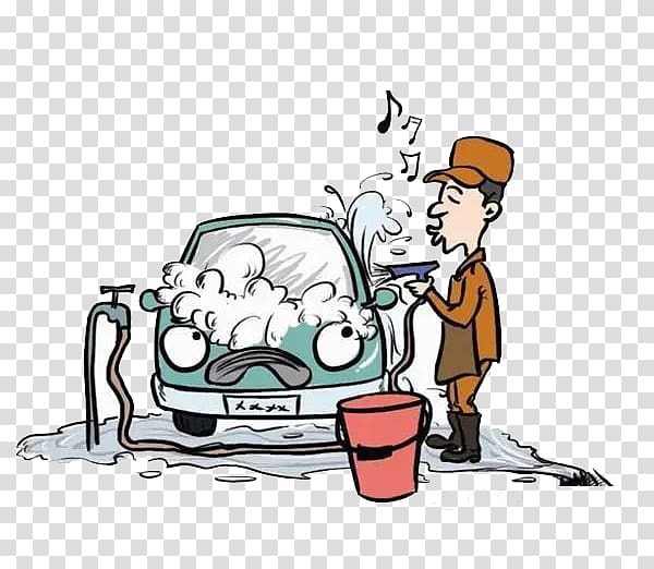 Car wash Water conservation Winter, A person in the side of the car while singing singing transparent background PNG clipart
