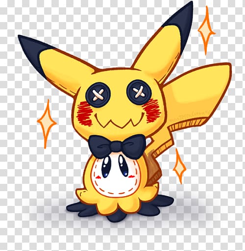 Pokémon Sun and Moon Mimikyu Pikachu Vulpix, pikachu transparent background PNG clipart