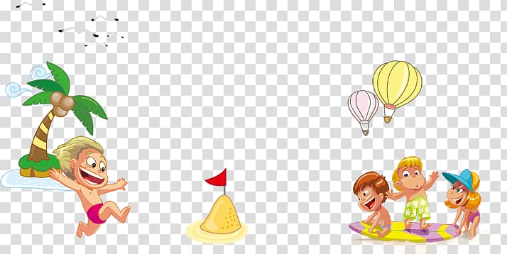 Drawing Beach , Children play transparent background PNG clipart