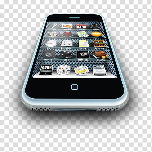 silver Apple device, hardware smartphone electronic device gadget, iPhoneTheme transparent background PNG clipart
