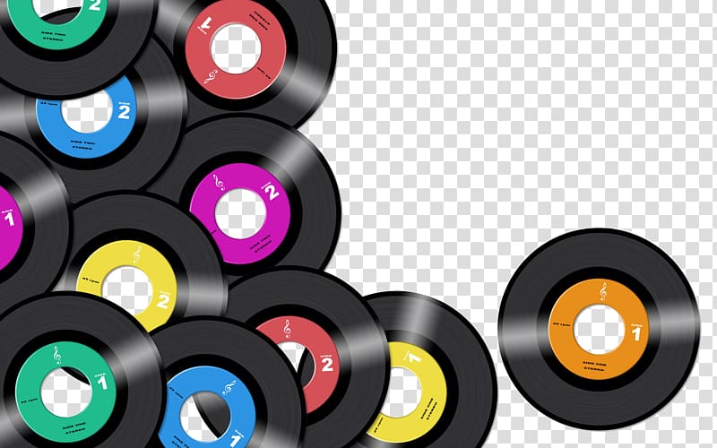 Phonograph record , Black CD transparent background PNG clipart