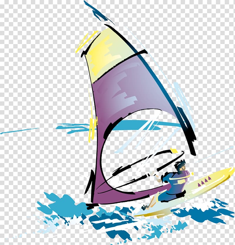 Sailing Windsurfing Drawing , transparent background PNG clipart