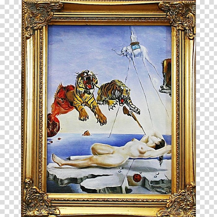Dream Caused by the Flight of a Bee Around a Pomegranate a Second Before Awakening The Madonna of Port Lligat Painting Art Surrealism, painting transparent background PNG clipart