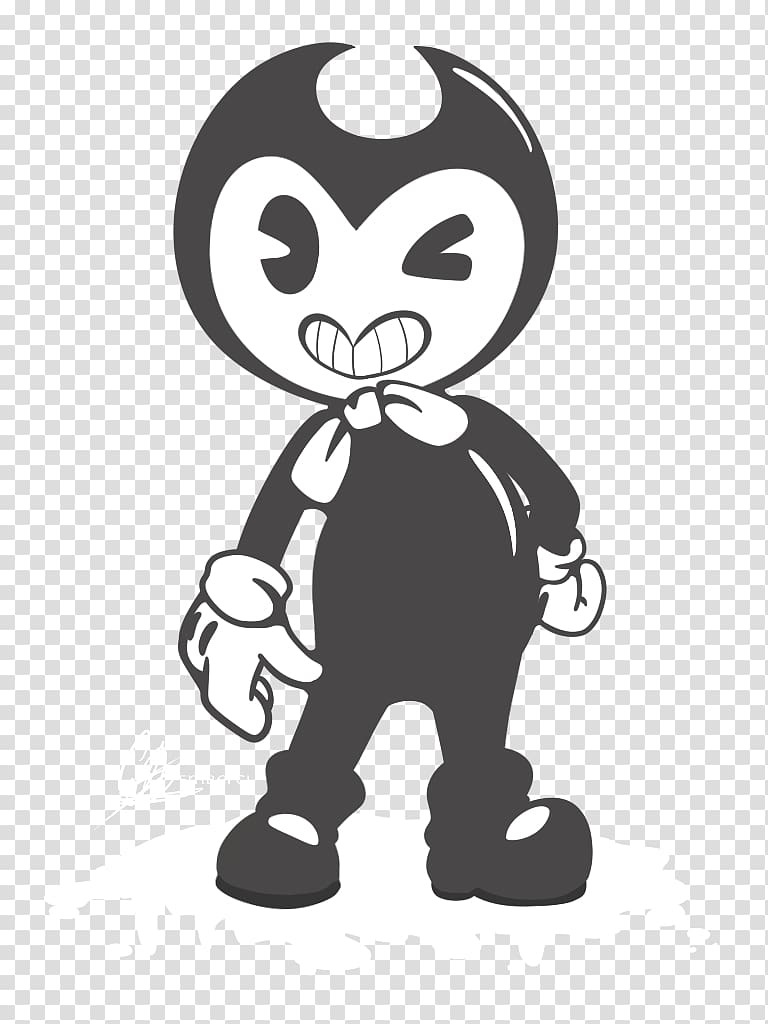 Bendy and the Ink Machine Fan art Drawing Black, bendy and the ink machine transparent background PNG clipart