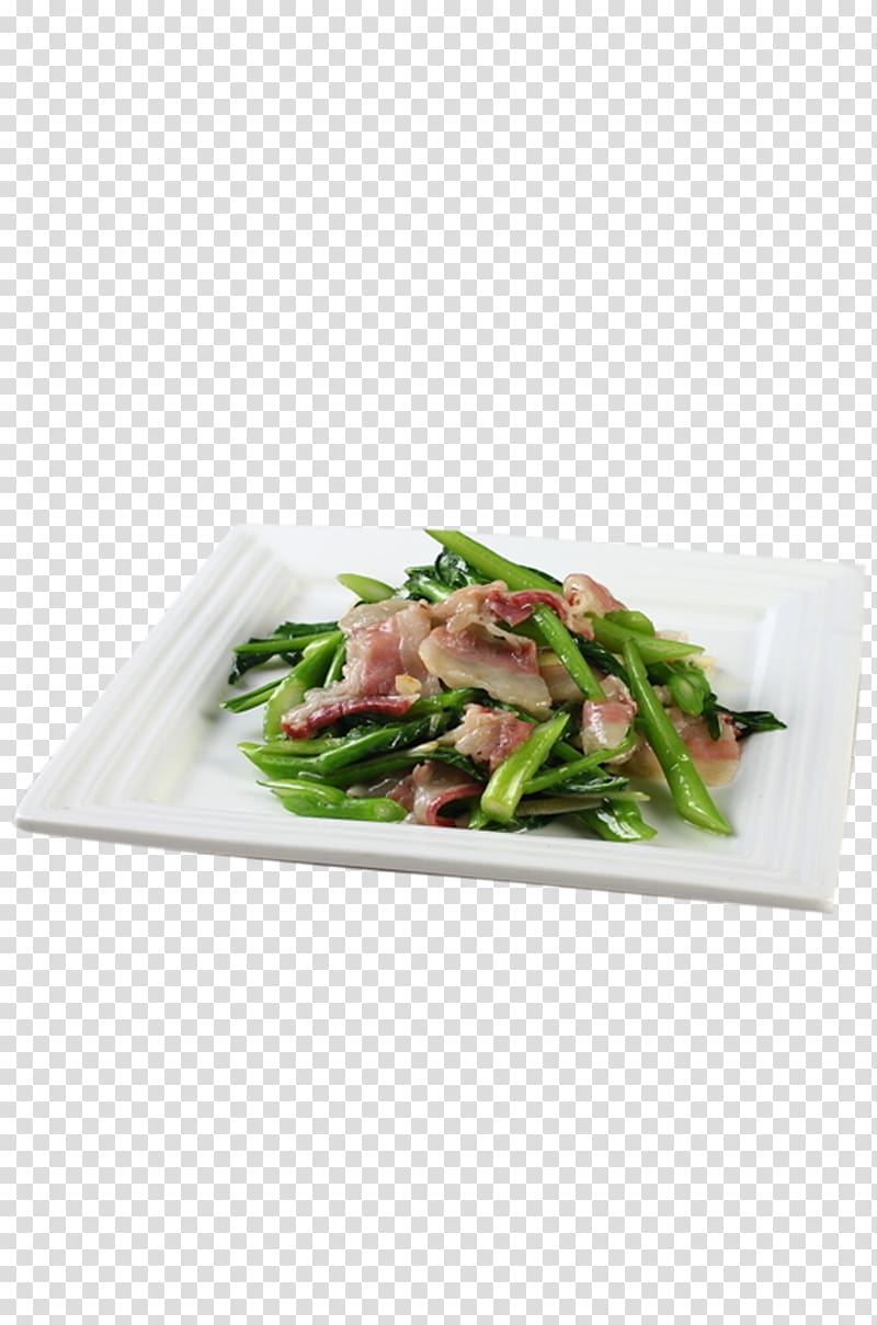 Shuizhu u91ceu83dcu7092u3081 Leaf vegetable, Bacon fried vegetables transparent background PNG clipart