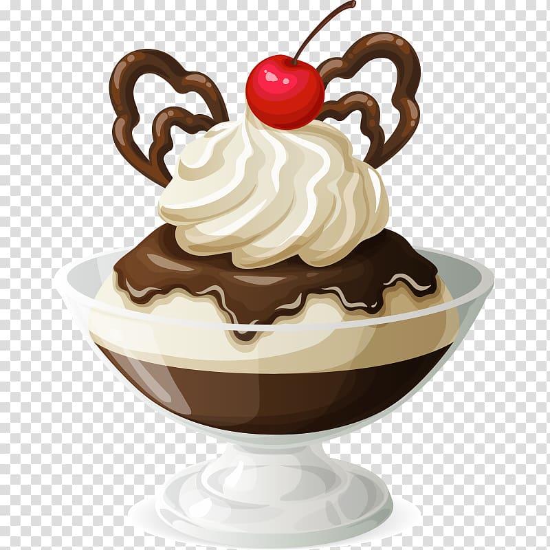 Delicious ice cream cone with chocolate toppings png download