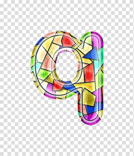 Letter Glass Euclidean Alphanumeric, Stained glass letter q transparent background PNG clipart