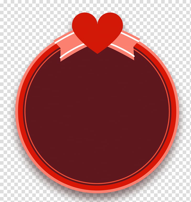 red love circle border texture transparent background PNG clipart