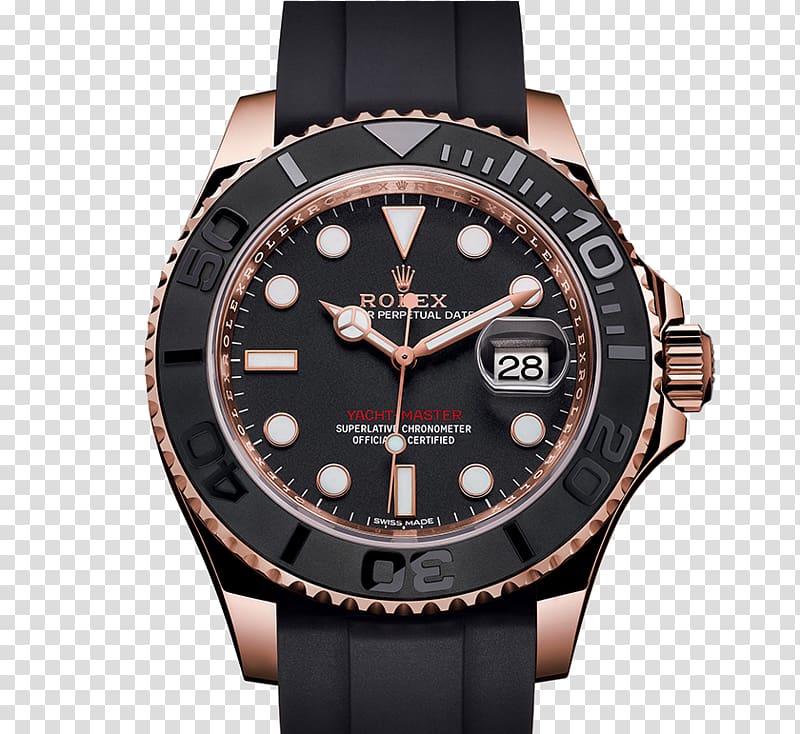 Rolex Daytona Rolex Yacht-Master II Gold Watch, Rolex watch male watch black transparent background PNG clipart