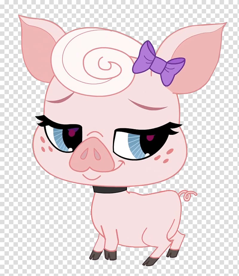 Dog breed Pig Penny Ling Puppy Littlest Pet Shop, pig transparent background PNG clipart