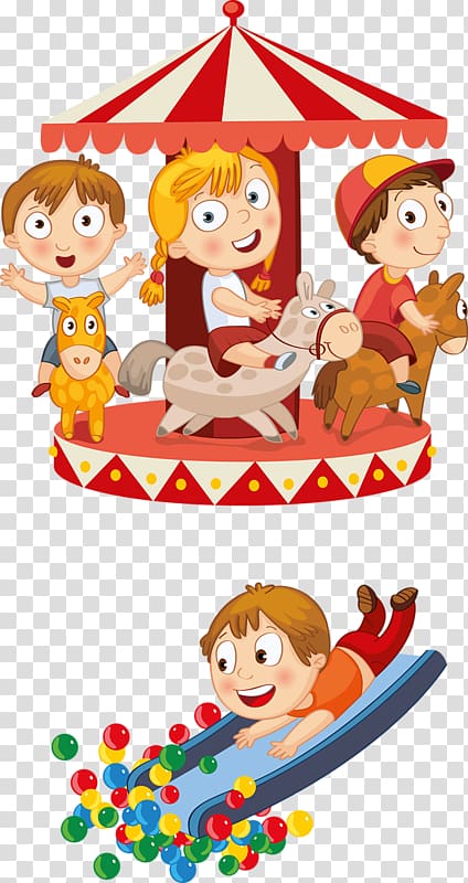carousel illustration, Child Drawing , Cute kids transparent background PNG clipart