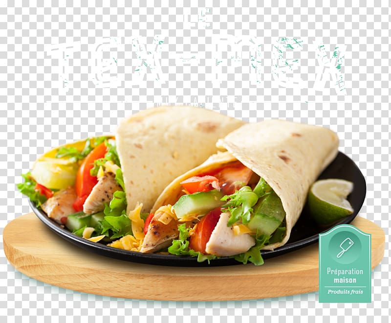 Wrap Fajita Taco Mexican cuisine Crêpe, tex mex transparent background PNG clipart